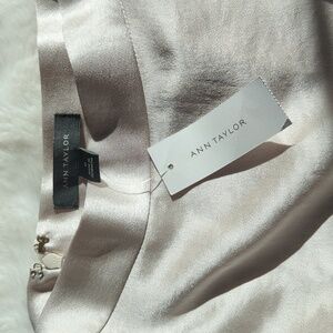 Ann Taylor Cream A-line skirt